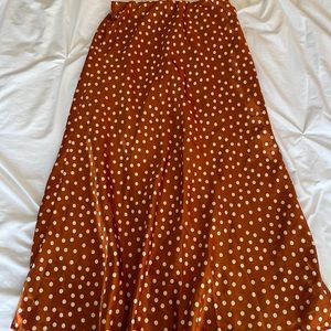 Polka Dot Silk Skirt